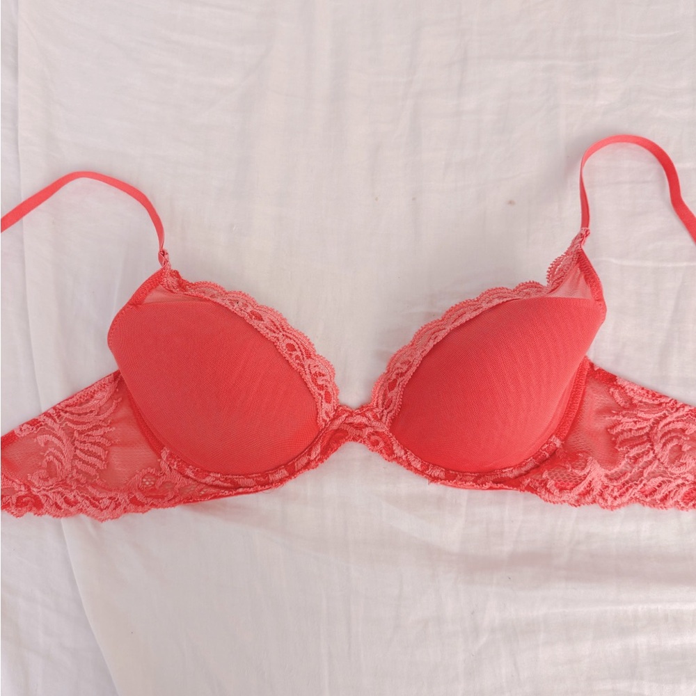 Natori Feathers Contour Plunge Bra, Damask Pink, 36B
